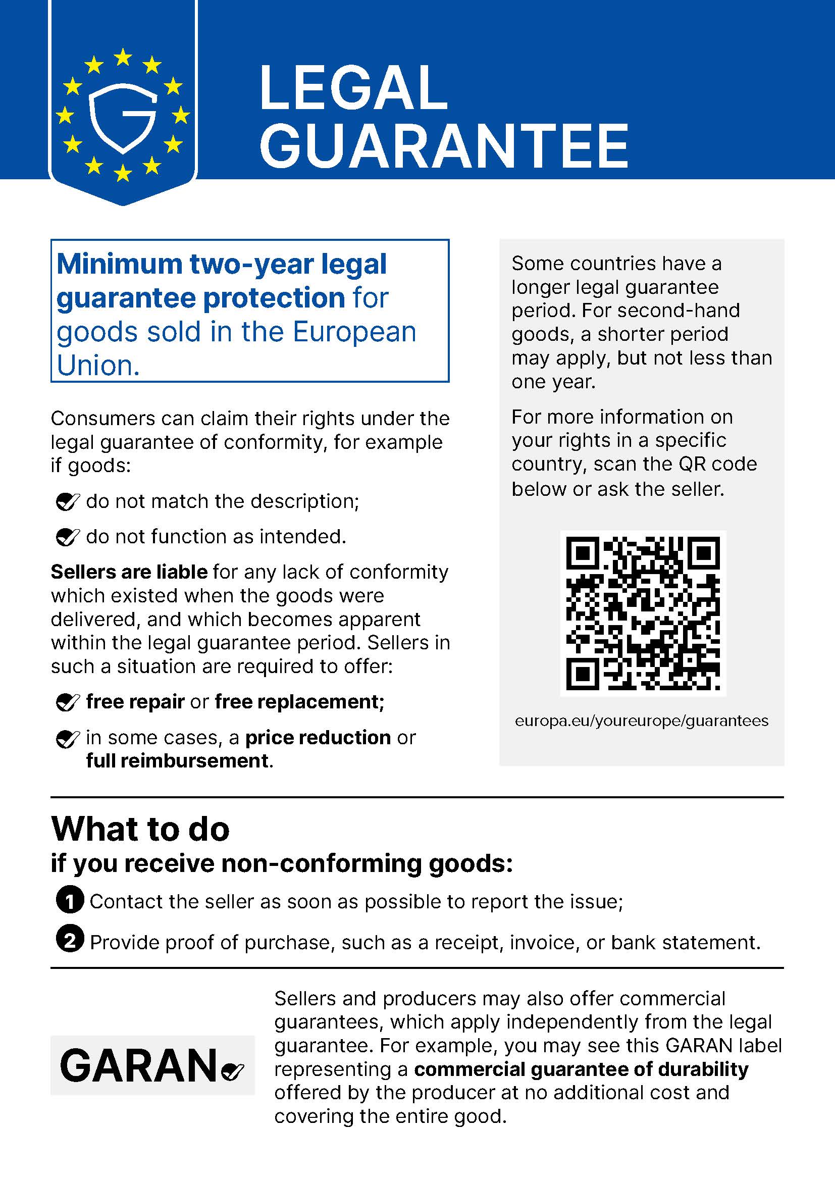 Legal guarantee illustration